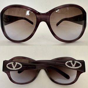 Valentino Sunglasses gradient lenses dark purple frames 5523 style 120